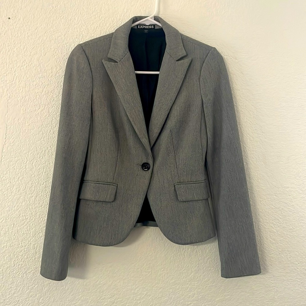 Express Gray Women Blazer Size 00